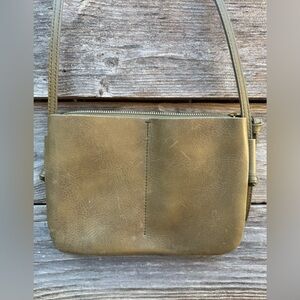 Madewell Olive Green Leather Crossbody Bag
